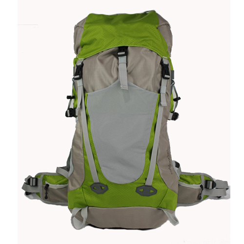 60L outdoor 600D polyester hiking backpack with PVC backing