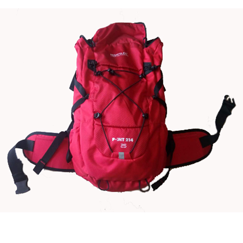 Nordic outdoor red 600D polyester hiking backpack with rain cover 