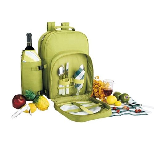 600D polyester outdoor picnic bag with tableware